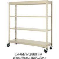 エスコ（esco） 900x450x1200mm/150kg/4段 スチール棚/キャスター付 1台 EA976DS-90B（直送品）