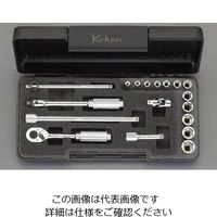 エスコ 1/4”DR ソケットレンチセット EA618-18 1セット（直送品）