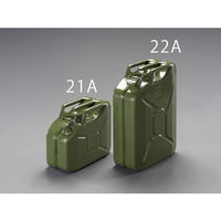 エスコ 10L ガソリン携行缶(横型/OD色) EA991HB-21A 1個（直送品）