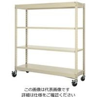 エスコ（esco） 1500x450x1800mm/150kg/4段 スチール棚/キャスター付 1台 EA976DV-150B（直送品）