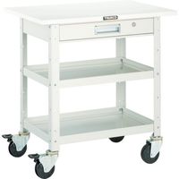 トラスコ中山 TRUSCO ツールワゴン バーディワゴン 750X500 引出 天板付 ホワイト BDW-772TV-W 1台（直送品）