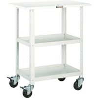 トラスコ中山 TRUSCO ツールワゴン バーディワゴン 750X500 天板付 ホワイト BDW-972T-W 1台 450-1675（直送品）