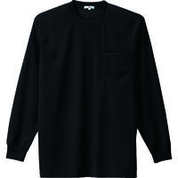 アイトス 吸汗速乾クールコンフォート 長袖Tシャツ男女兼用 ブラック S AZ-10575-010-S 1着 449-0495（直送品）