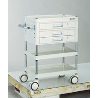 トラスコ中山 TRUSCO ツールワゴン ファルコンワゴン 引出付 750X500 ウレタン双輪 ホワイト FAW-973XZD-W 1台（直送品）