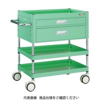 トラスコ中山 TRUSCO ツールワゴン ファルコンワゴン 引出付 750X500 ウレタン双輪 ホワイト FAW-973VZD-W 1台（直送品）