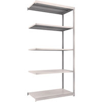 TRUSCO スチールラック M1.5型軽中量棚 1160X595XH2400 5段連結 ネオグレー M1.5-8465B NG（直送品）