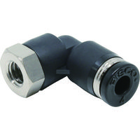 日本ピスコ ピスコ チューブフィッティング メスエルボチューブ4ネジM6X1 PLF4-M6 1個 442-7351（直送品）