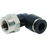 日本ピスコ ピスコ チューブフィッティング メスエルボチューブ6ネジR1/8 PLF6-01 1個 442-7360（直送品）