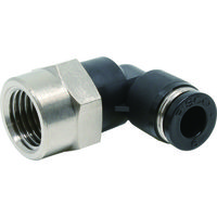 日本ピスコ ピスコ チューブフィッティング メスエルボチューブ6ネジR1/4 PLF6-02 1個 442-7378（直送品）