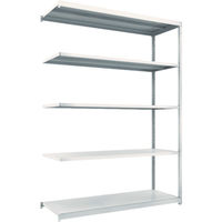 TRUSCO スチールラック M1.5型軽中量棚 1760X595XH2400 5段連結 ネオグレー M1.5-8665B NG（直送品）