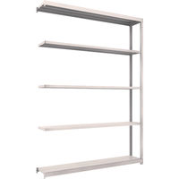 TRUSCO スチールラック M1.5型軽中量棚 1760X295XH2400 5段連結 ネオグレー M1.5-8635B NG（直送品）