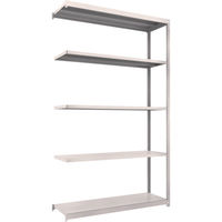 TRUSCO スチールラック M1.5型軽中量棚 1460X445XH2400 5段連結 ネオグレー M1.5-8545B NG（直送品）