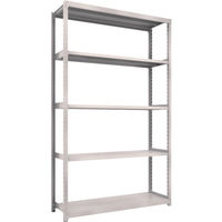 TRUSCO スチールラック M2型軽中量棚 1460X450XH2400 5段 単体 ネオグレー M2-8545 NG 1セット(1個)（直送品）
