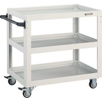 トラスコ中山 TRUSCO ツールワゴン ドルフィン 750×500 ウレタン車輪 ホワイト DLWS-773U-W 1台 454-7799（直送品）