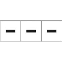 トラスコ中山 TRUSCO アルファベットステッカー 50×50 ハイフン 白地/黒文字 3枚入 TSN-50-BR 1組(3枚)（直送品）