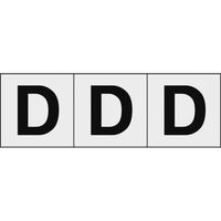 トラスコ中山 TRUSCO アルファベットステッカー 30×30 「D」 透明地/黒文字 3枚入 TSN-30-D-TM 1組(3枚)（直送品）