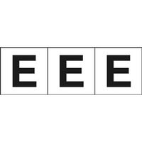 トラスコ中山 TRUSCO アルファベットステッカー 30×30 「E」 白地/黒文字 3枚入 TSN-30-E 1組(3枚)（直送品）