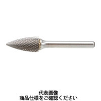 トラスコ中山 TRUSCO 超硬バー トンガリ型 Φ19X刃長25X軸6 ダブルカット TB4C190 1本 436-4503（直送品）