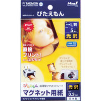 マグエックス ぴたえもん L判 光沢 5枚入り MSPG-03-L-1 1パック(5枚) 447-2993（直送品）