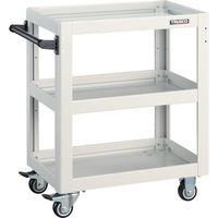 トラスコ中山 TRUSCO ツールワゴン ドルフィン 600×400 ウレタン車輪 ホワイト DLWS-763U-W 1台 454-7675（直送品）