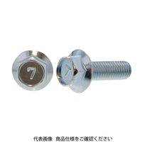 ファスニング J クロメート 鋼 7マーク付きフランジボルト（2種）（セレート無） 8 X 25 C00017000080025002（直送品）