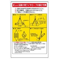 ユニット クレーン・玉掛関係標識 正しい玉掛け... 327-09 1枚（直送品）