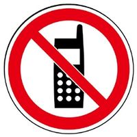 ユニット サインタワー用標識 丸表示 携帯電話使用禁止 887-727 1枚（直送品）