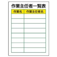 ユニット 作業主任者職務表示板 作業主任者一覧表 808ー30 808-30 1枚（直送品）