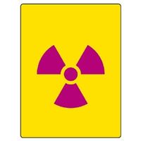 ユニット 放射能標識 放射能マーク(大) 817ー47 817-47 1枚（直送品）