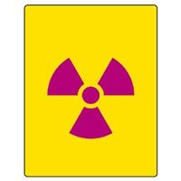 ユニット 放射能標識 放射能マーク(小) 5枚1組 817-49 1組(5枚)（直送品）