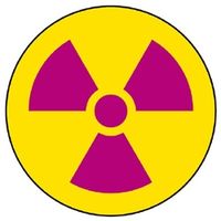ユニット 放射能表示ステッカー 放射能マーク 10枚入 817ー76 817-76 1組(10枚)（直送品）