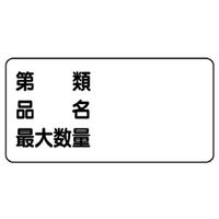 ユニット 横型標識 第類・品名・最大数量 830-72 1枚（直送品）