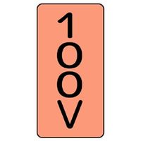 ユニット JIS配管識別ステッカー ASTタイプ 100V(中) 10枚1組 AST-7-2M 1組(10枚)（直送品）