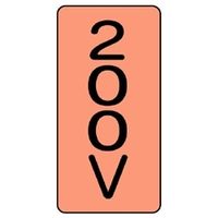 ユニット JIS配管識別ステッカー ASTタイプ 200V(大) 10枚1組 AST-7-3L 1組(10枚)（直送品）