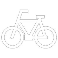 ユニット 自転車マーク 1000×700白 835-011 1枚（直送品）