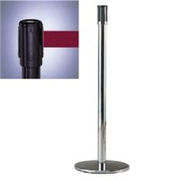 ユニット リールベルトポスト(テンサバリアー) 本体/黒 ベルト/マローン 870-7104 1台（直送品）