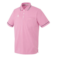 ルコックスポルティフ　介護ウェア　ポロシャツ（男女兼用）　ピンク　M　UZL3021　（直送品）
