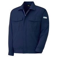 ミドリ安全 作業服 男女共用 春夏 長袖 ブルゾン 帯電防止 VES2147 LL ネイビー 3120134606 1点（直送品）