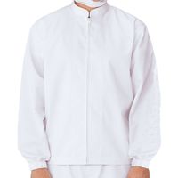 ミドリ安全 白衣 男女共用 春夏 長袖 ブルゾン MHS25 5L ホワイト 3120192809 1点（直送品）