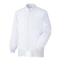 ミドリ安全 白衣 男女共用 春夏 長袖 ブルゾン MHS325W L ホワイト 3120195405 1点（直送品）