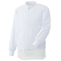 ミドリ安全 白衣 男女共用 春夏 長袖 ブルゾン MHS3219W 4L ホワイト 3120197608 1点（直送品）
