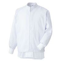 ミドリ安全 白衣 男女共用 春夏 長袖 ブルゾン MHS3213W L ホワイト 3120195705 1点(1着)（直送品）