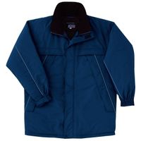 ミドリ安全 防寒服 コート 帯電防止 防風 軽量 SE1077 M ネイビー 3130017604 1点（直送品）