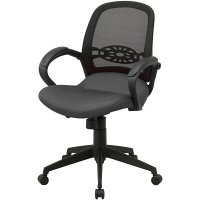 ナカバヤシ　ソフトサポ-トメッシュチェア　オフィスチェア　肘付　ブラック　CNN-301D　1脚　（直送品）