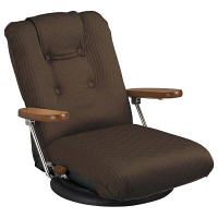 宮武製作所　ポンプ肘式回転座椅子　ブラウン　YS-P1375　（直送品）
