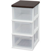 アイリスオーヤマ　ウッドトップチェスト　ブラウンオーク　WTS-303　1セット（2台入）　（直送品）