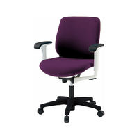 【設置込】イトーキ　トルテRチェア　ローバック　プラムパープル　アジャスタブル肘付　KZ247GBM-W9X7（直送品）