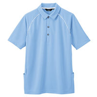 AITOZ（アイトス） バックサイドポケット付半袖ポロシャツ レディス サックス 7号 AZ-7663-007（直送品）