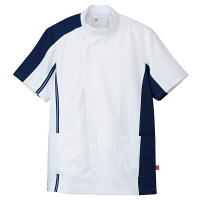 AITOZ（アイトス） メンズKCコート メンズ医務衣 医療白衣 半袖 ネイビー LL 862001-008（直送品）