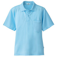 AITOZ（アイトス） 半袖ポロシャツ（男女兼用） 介護ユニフォーム サックス 4L AZ-10579-007（直送品）